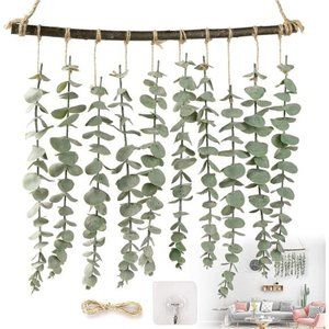 Artificial Eucalyptus Wall Hanging Decor, Fake Eucalyptus Leaves Greenery Vines
